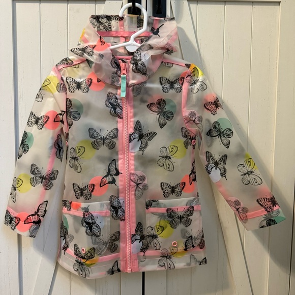 Cat & Jack Jackets & Coats Clear Butterfly Print Rain Jacket Size 3t Poshmark